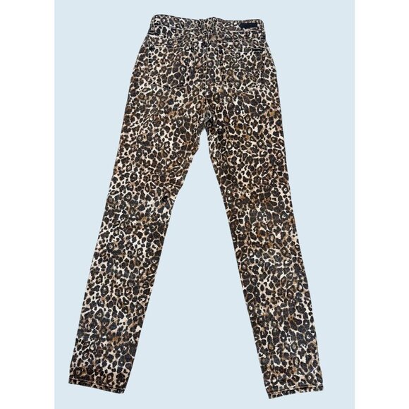 VOLCOM Skinny Hi Rise Exposed Button Animal Print Jeans Size 26 - Picture 5 of 8